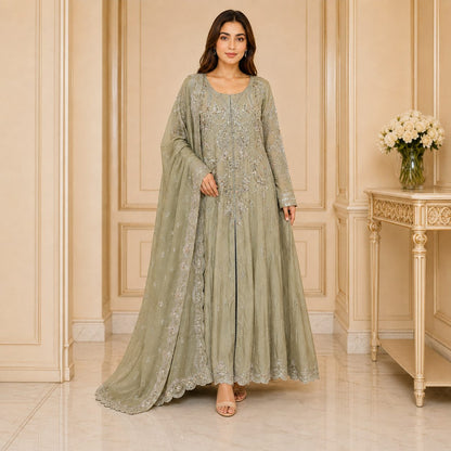 Luxe Blossom Embroided Women Maxi