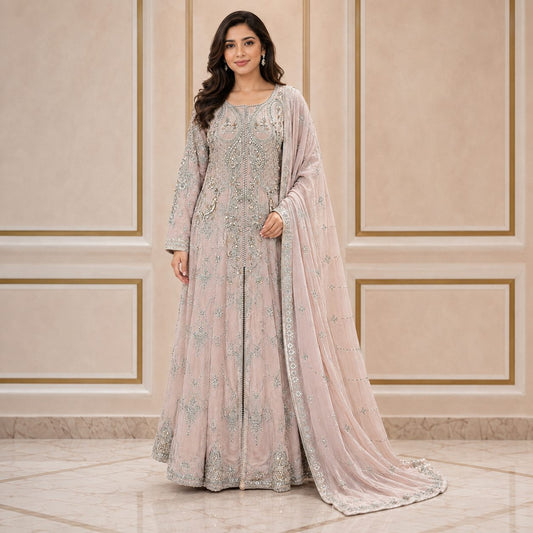 Celestial Grace Embroidered Women Maxi