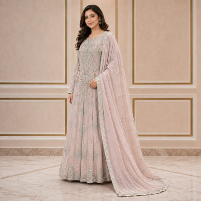 Celestial Grace Embroidered Women Maxi