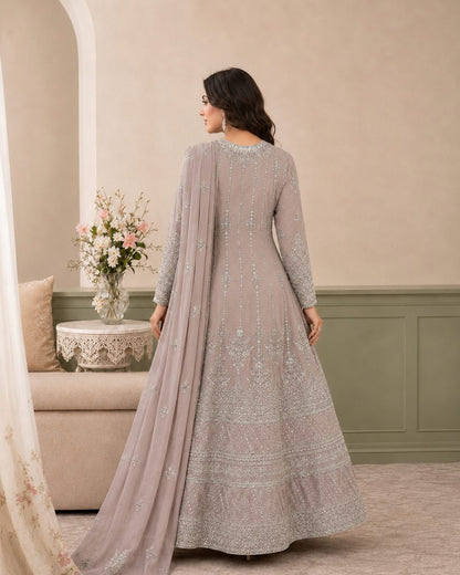Royale Embroidered Chiffon Maxi