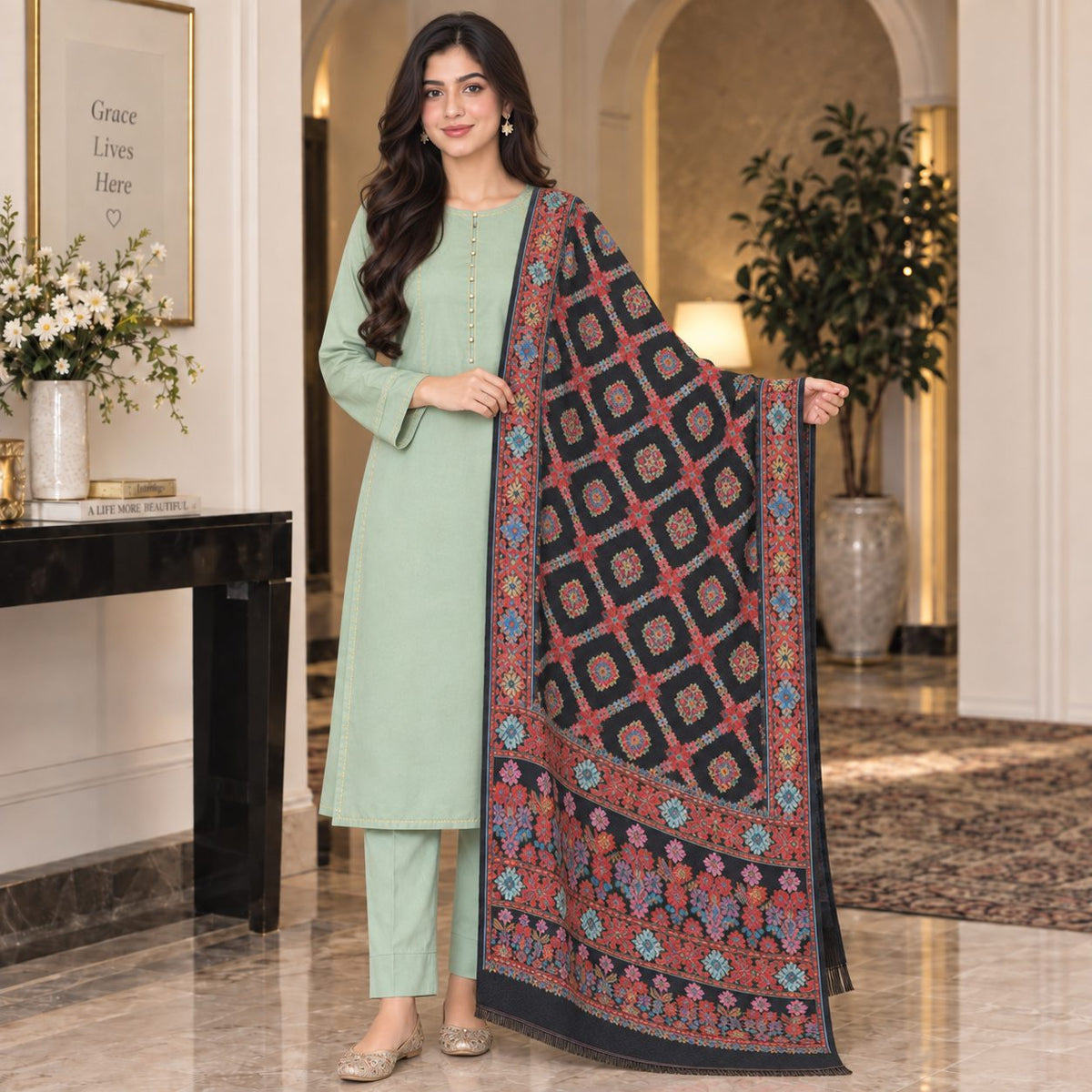 Timeless Grace Wool Stole