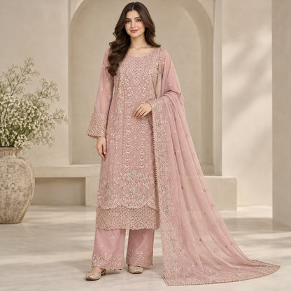 Radiant Grace Embriodered Chiffon 3 Piece Women Suit