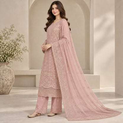 Radiant Grace Embriodered Chiffon 3 Piece Women Suit