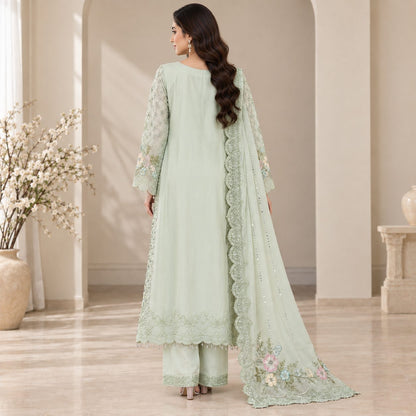 Ethereal Bloom Embellished Chiffon 3 Piece Women Suit