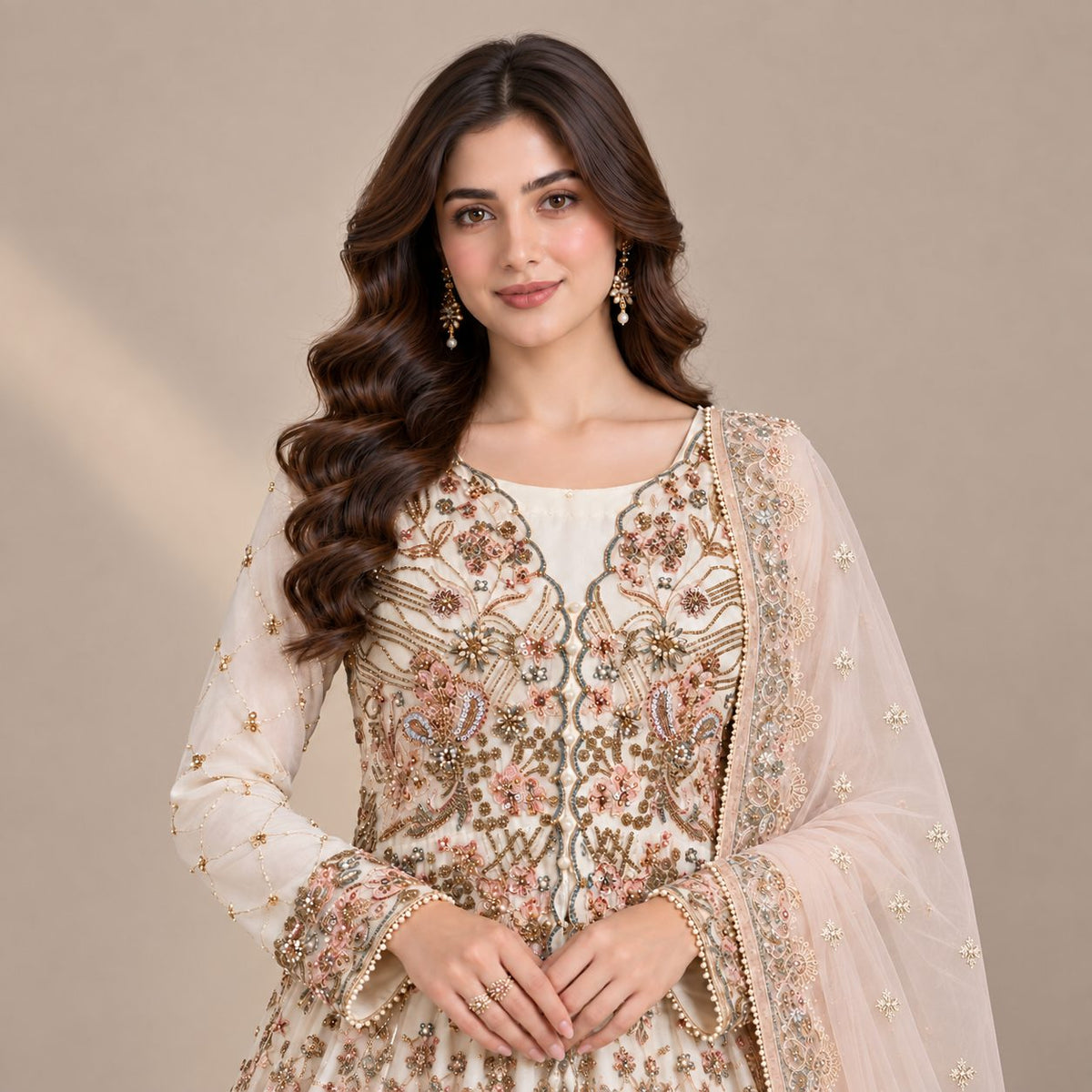 Celestial Bloom 3 Piece Embroidered Maxi  Women