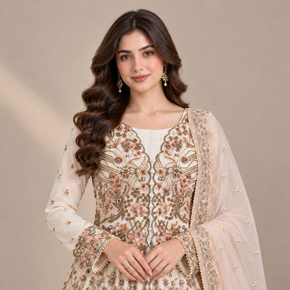 Celestial Bloom 3 Piece Embroidered Maxi  Women