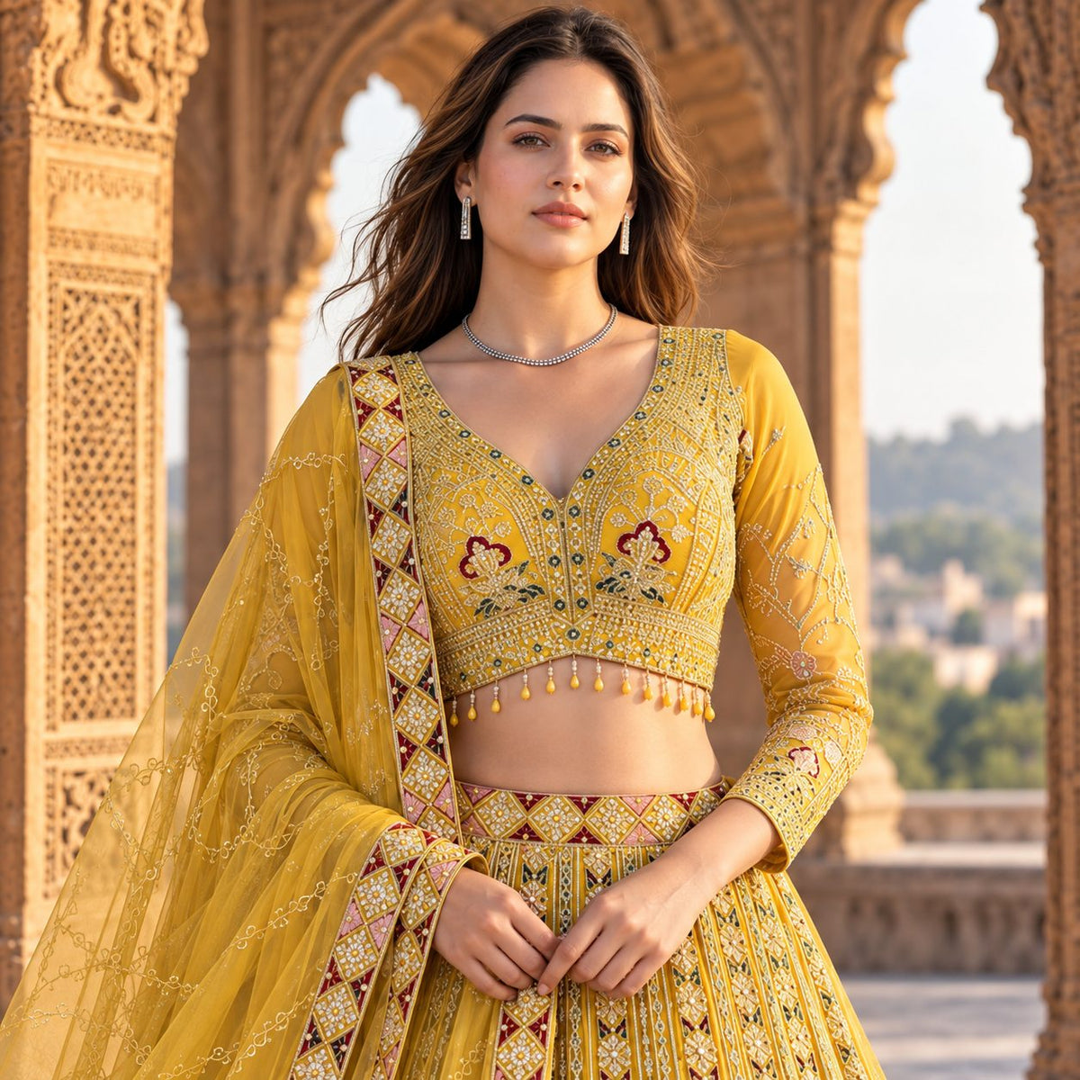 Regal Reverie Embroidered Lehenga Set