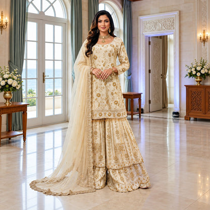 Luxe Heritage Embellished Gharara Set