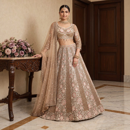 Ethereal Bloom Embroidered Lehenga Set