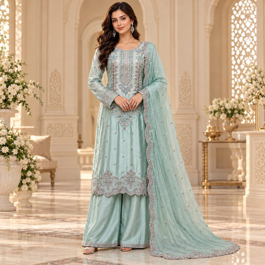 Celeste Luxe Embrioded Women 3 Piece Suit