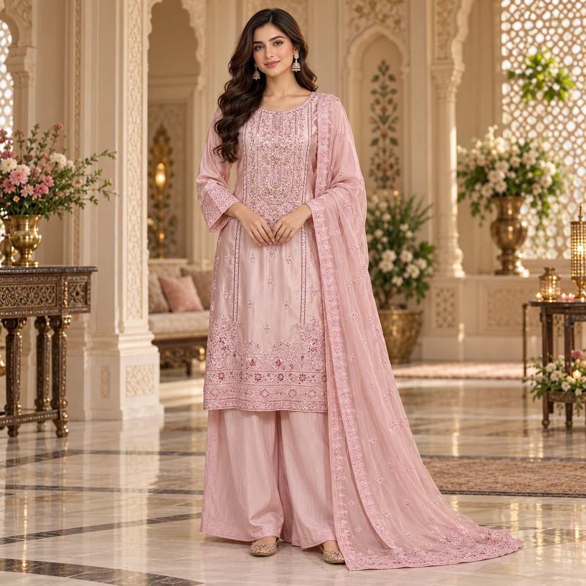 Rosalie Luxe Embroidered Women 3 Piece Suit