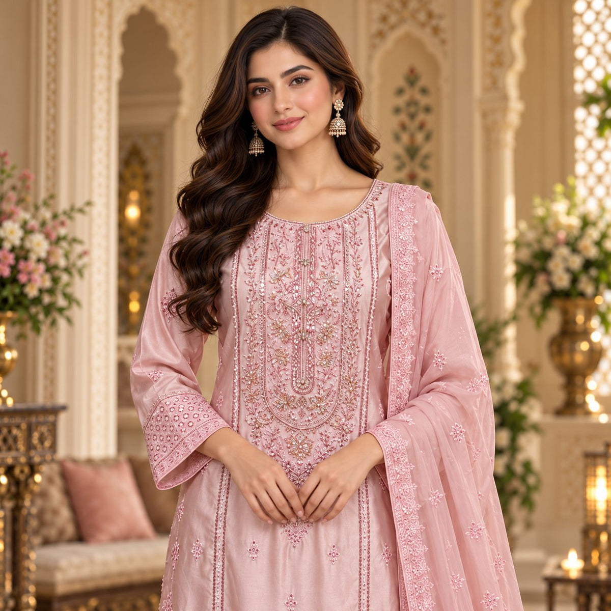 Rosalie Luxe Embroidered Women 3 Piece Suit