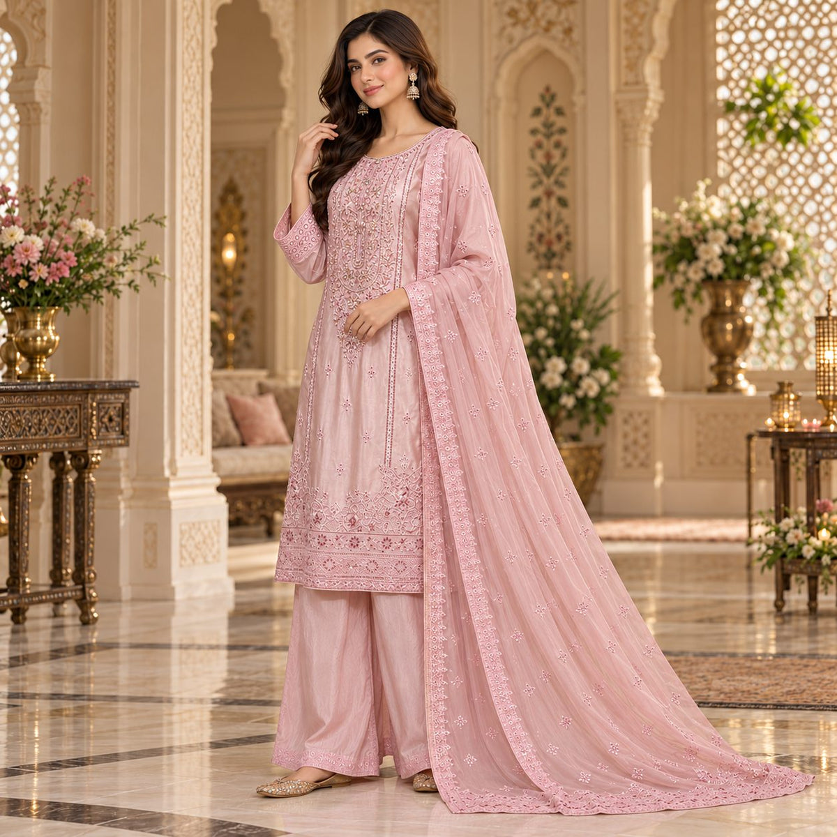 Rosalie Luxe Embroidered Women 3 Piece Suit