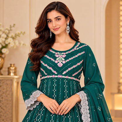 Moonlit Grace 3-Piece Embroidered Suit