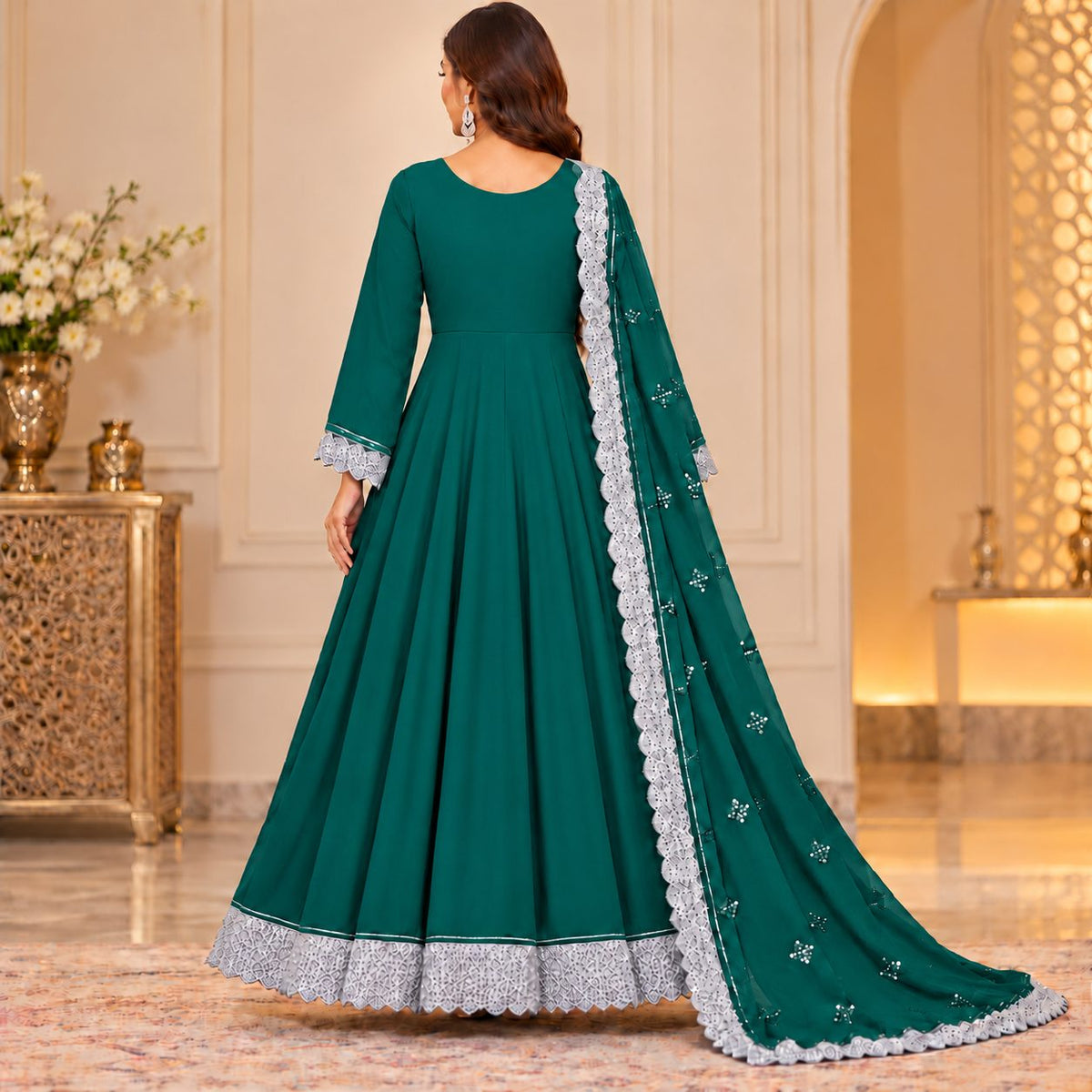 Moonlit Grace 3-Piece Embroidered Suit