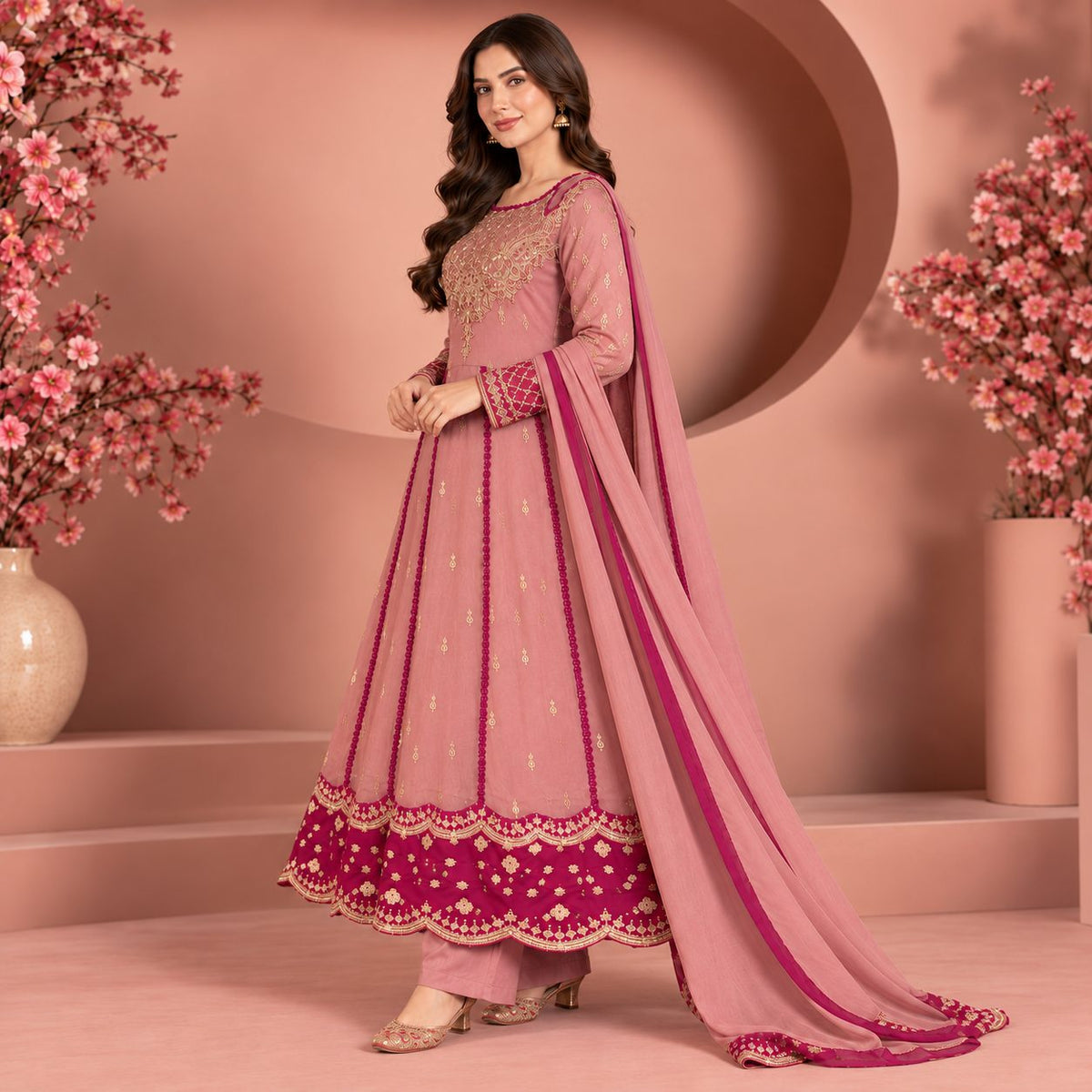 Celeste Grace Embroidered Maxi Suit