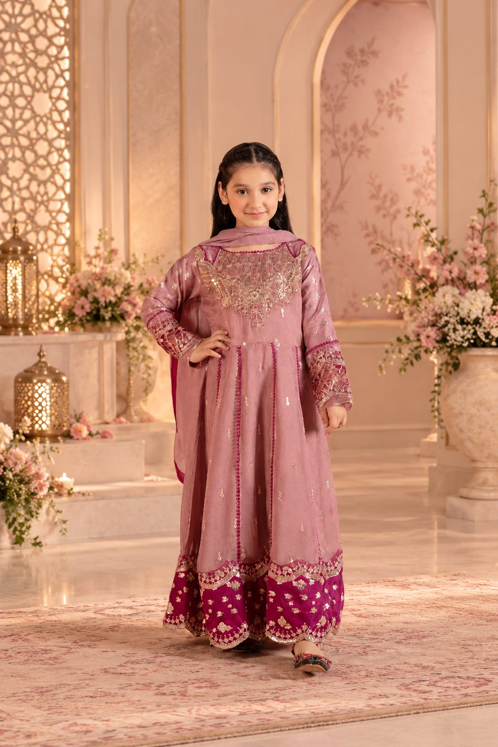 Celeste Grace Embroidered Maxi Suit