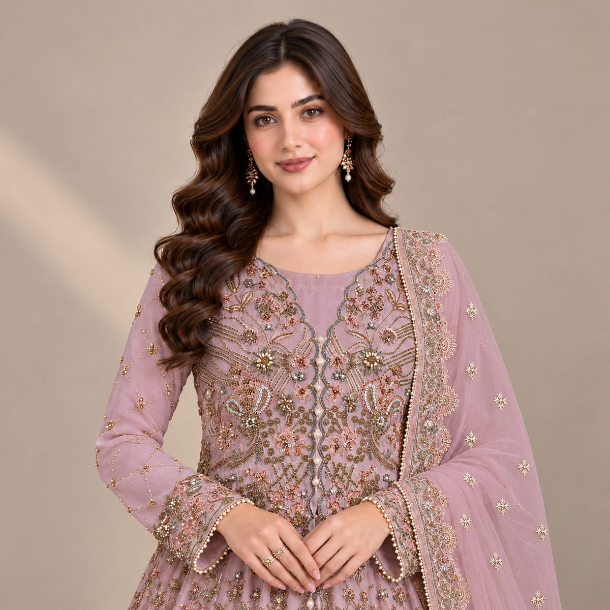 Celestial Bloom 3 Piece Embroidered Maxi  Women