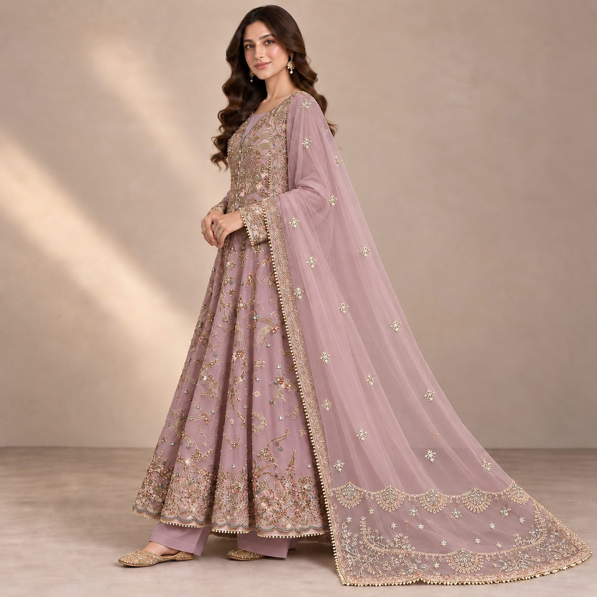 Celestial Bloom 3 Piece Embroidered Maxi  Women