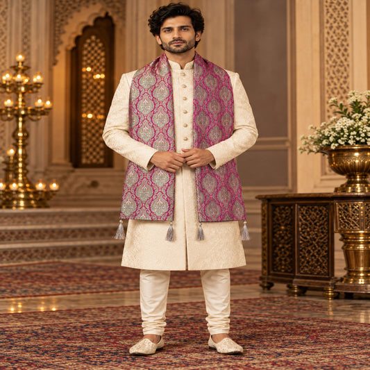 Regal Brocade Men’s Shawl