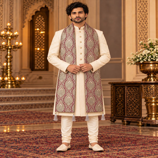 Regal Brocade Men’s Shawl
