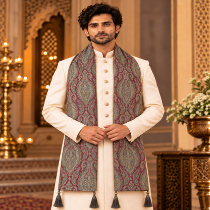 Regal Brocade Men’s Shawl