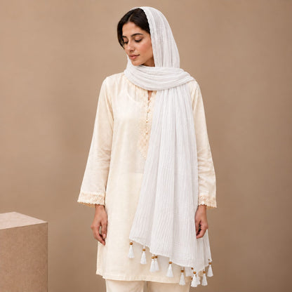 Urban Tassel Textured Stole