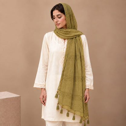 Urban Tassel Textured Stole