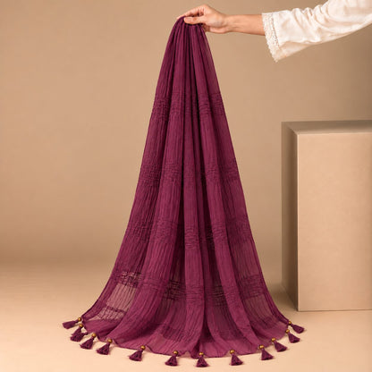 Urban Tassel Textured Stole
