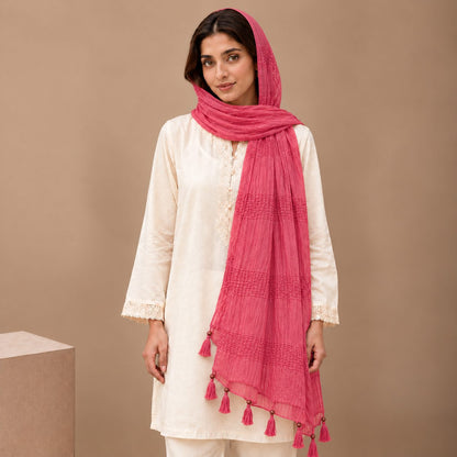 Urban Tassel Textured Stole