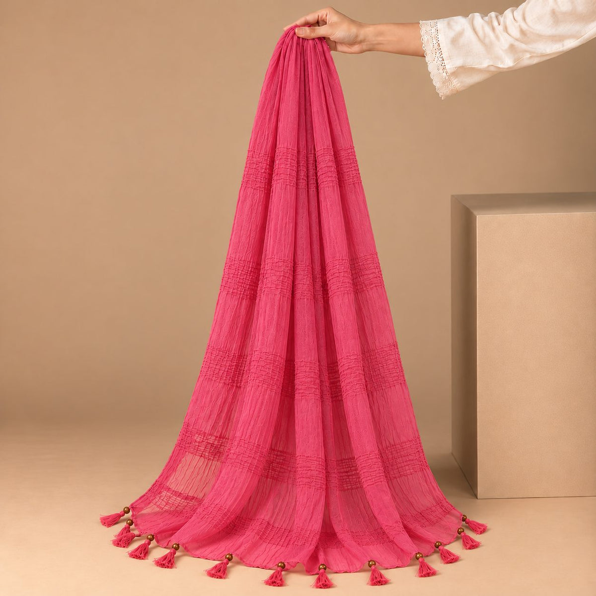Urban Tassel Textured Stole