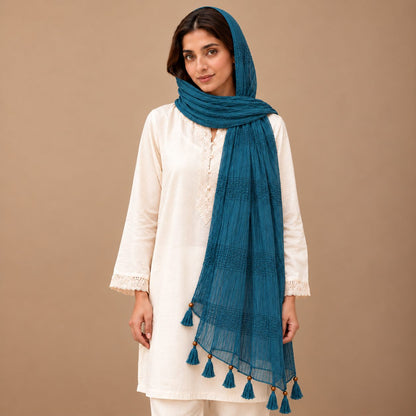 Urban Tassel Textured Stole