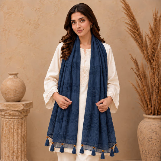 Urban Tassel Textured Stole
