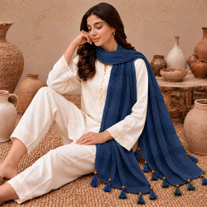 Urban Tassel Textured Stole