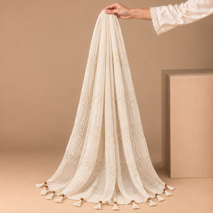 Urban Tassel Textured Stole