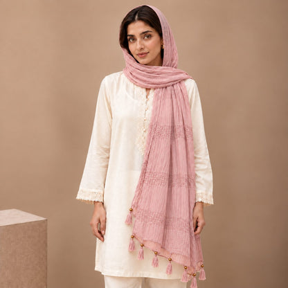 Urban Tassel Textured Stole