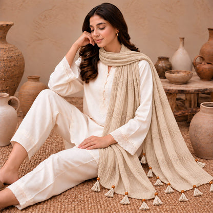 Urban Tassel Textured Stole