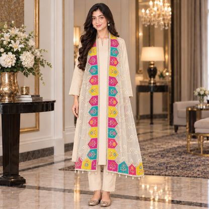 Mosaic Bloom Dupatta