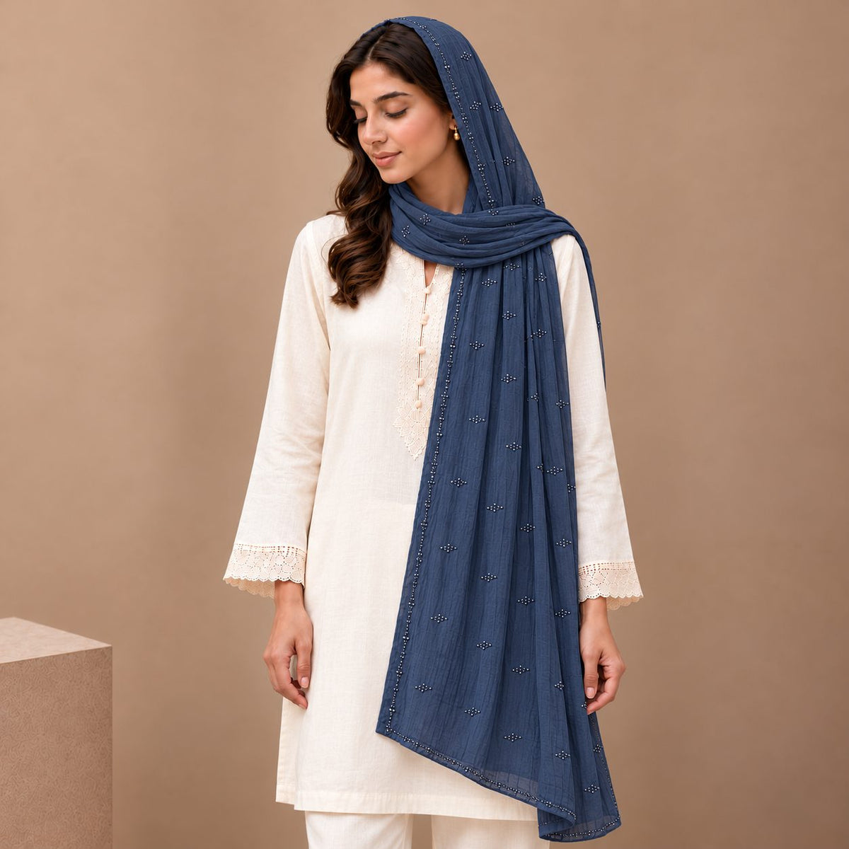 Lustre Mist Embellished Stole