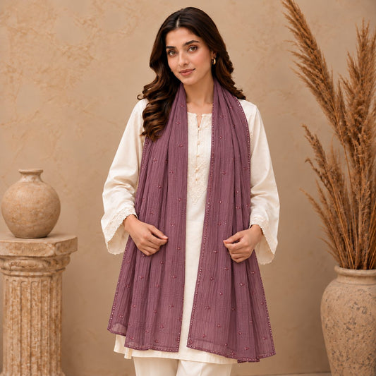 Lustre Mist Embellished Stole
