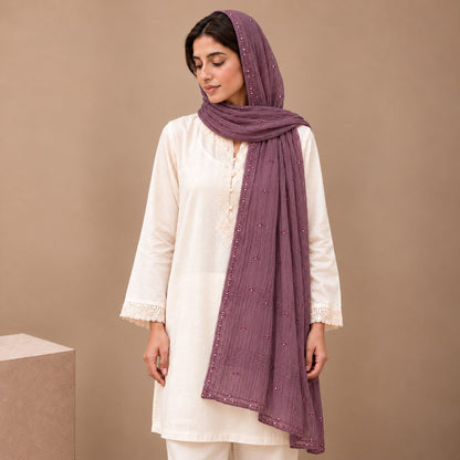 Lustre Mist Embellished Stole