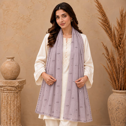 Lustre Mist Embellished Stole