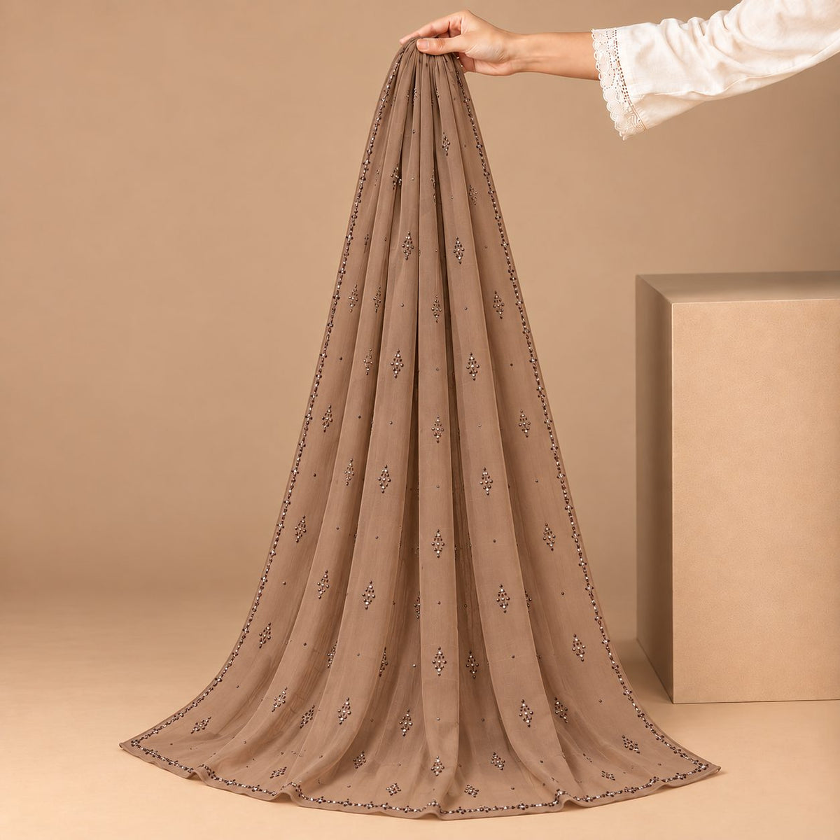 Lustre Mist Embellished Stole