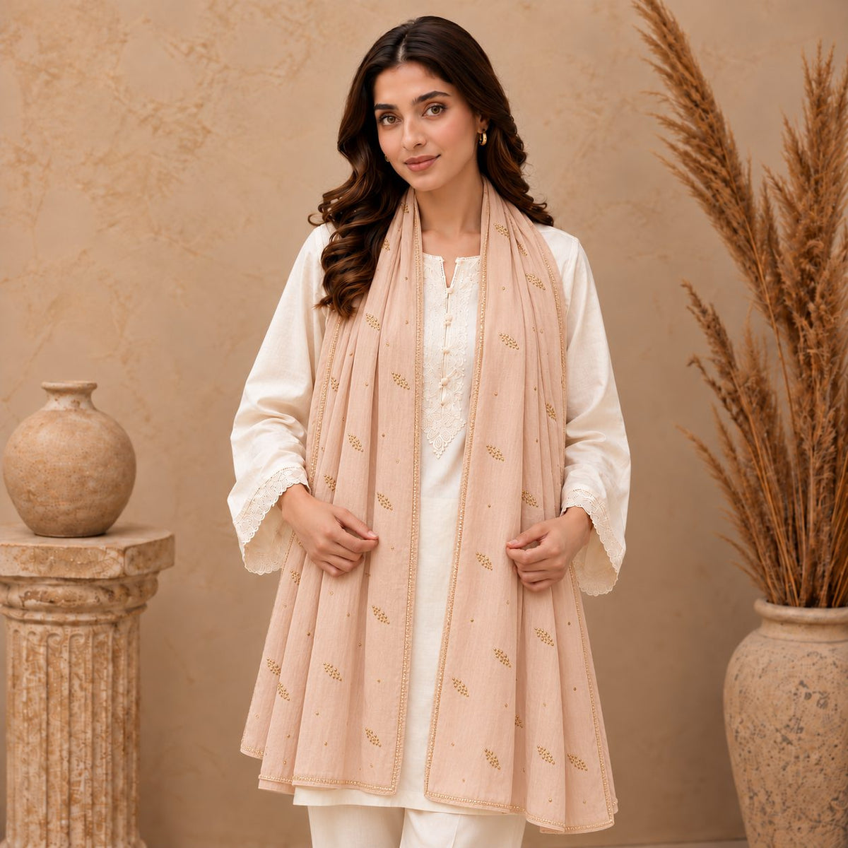 Lustre Mist Embellished Stole