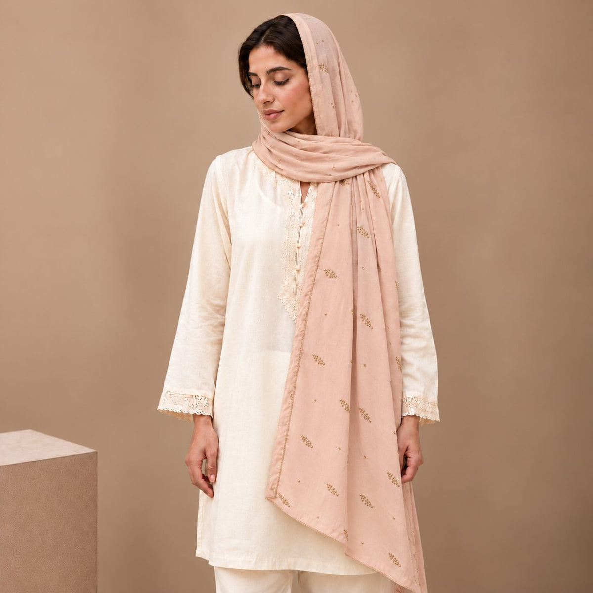 Lustre Mist Embellished Stole