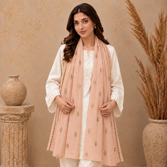 Lustre Mist Embellished Stole
