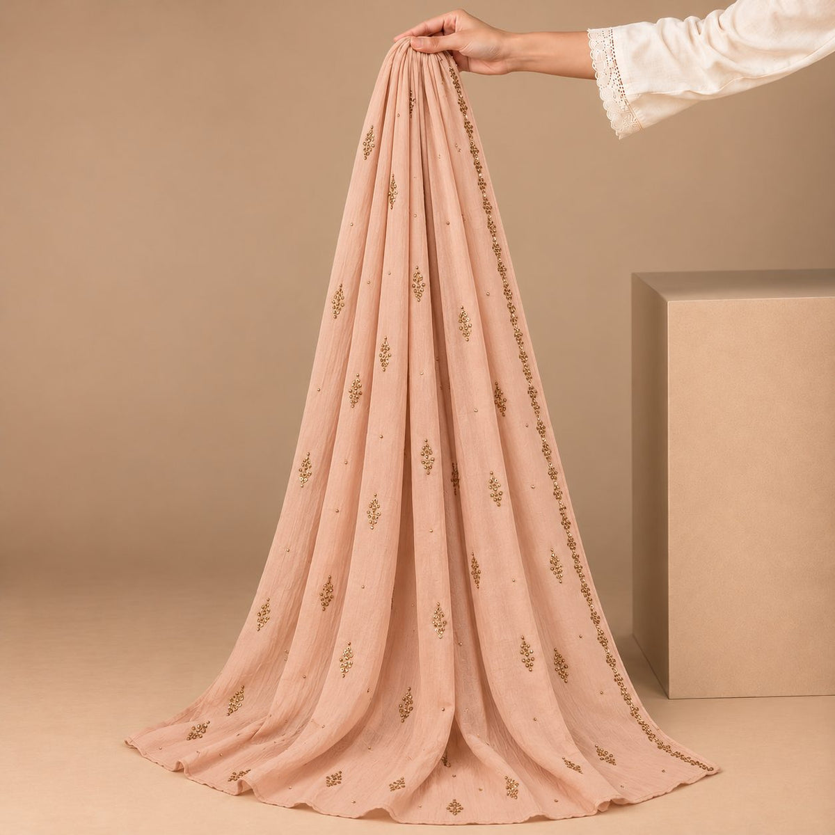 Lustre Mist Embellished Stole