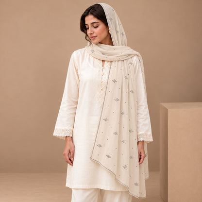 Lustre Mist Embellished Stole
