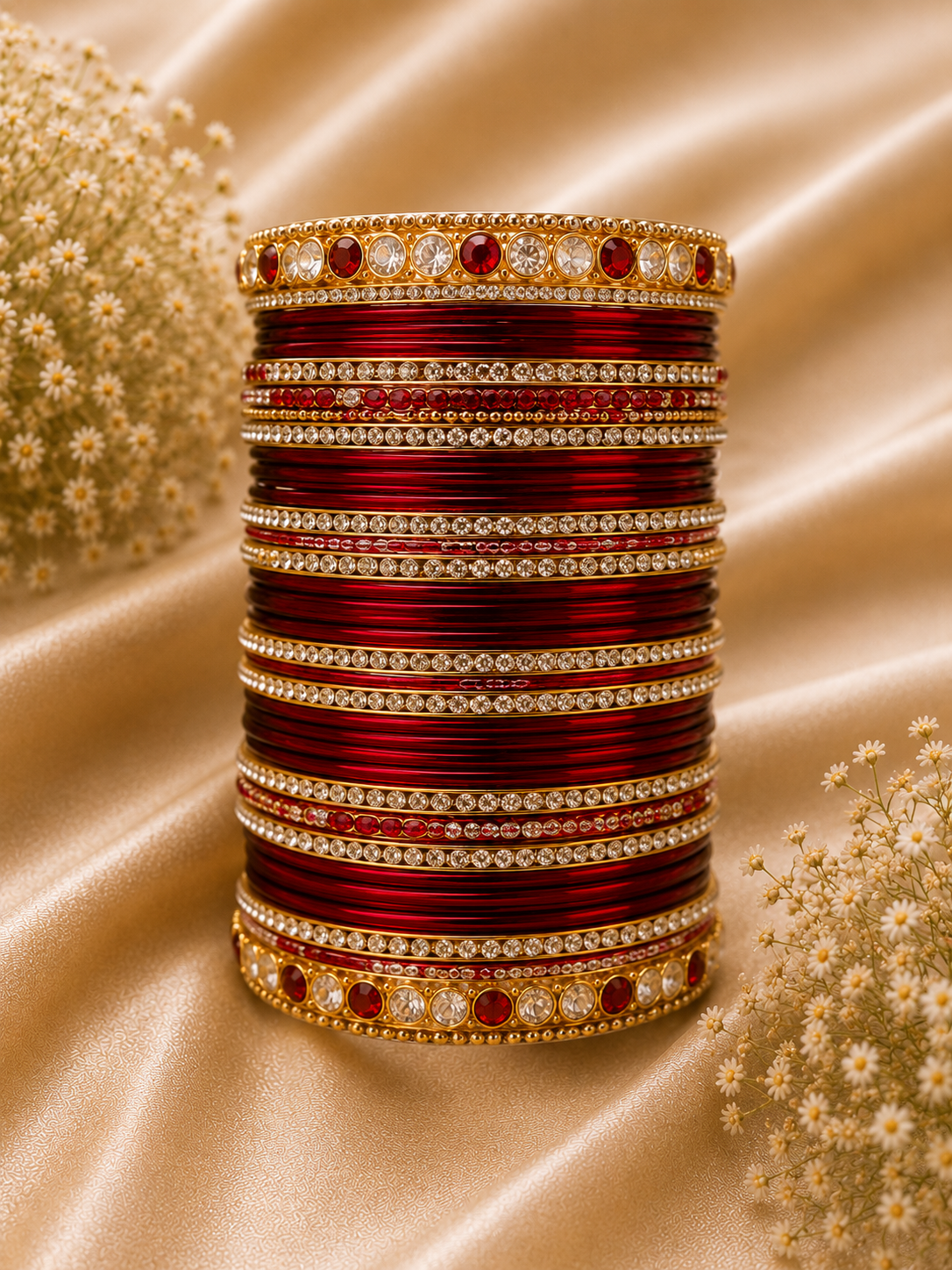 Crimson Royale Bangle Set