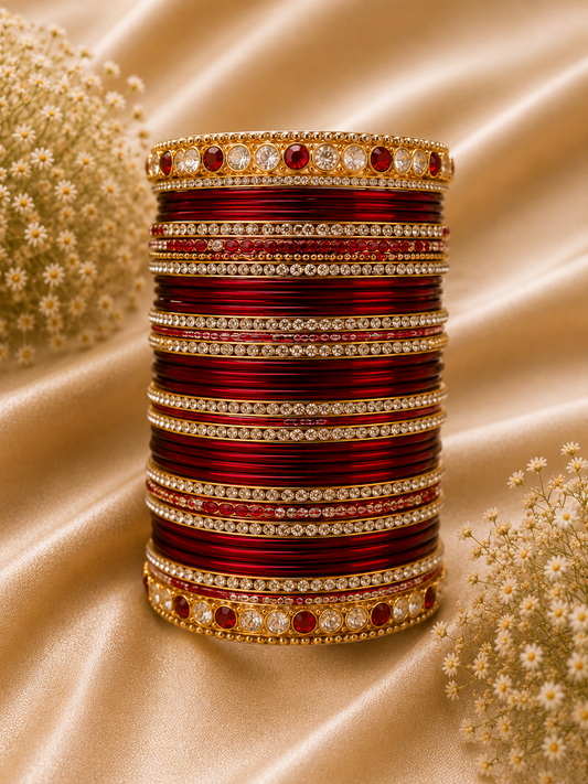Crimson Royale Bangle Set